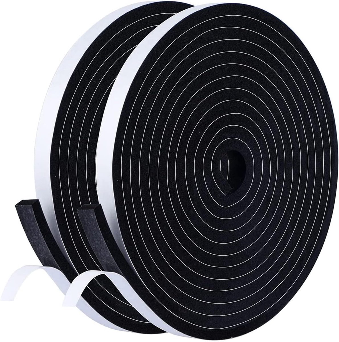 Zelfklevend, voor deuren en ramen, 12 mm (B) x 6 mm (D)/8 m, schuimtape, rubberen afdichting tegen koude tocht, anti-botsing, geluiddicht, waterdicht, stofdicht