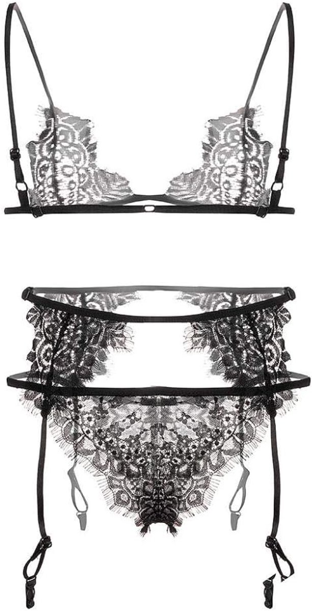 Lingeriesets dames Erotische lingerie sexy bh string nachtkleding kostuum ondergoed uitgehold transparant