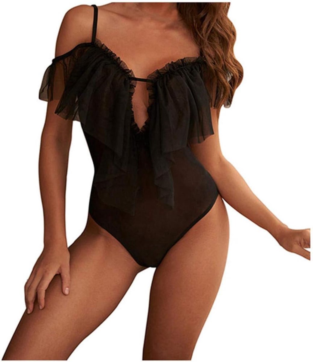 Sets met nachtmode & ochtendjas Sexy ondergoed vrouwen uitgehold perspectief kant nachtkleding erotische lingerie verleiding kostuum