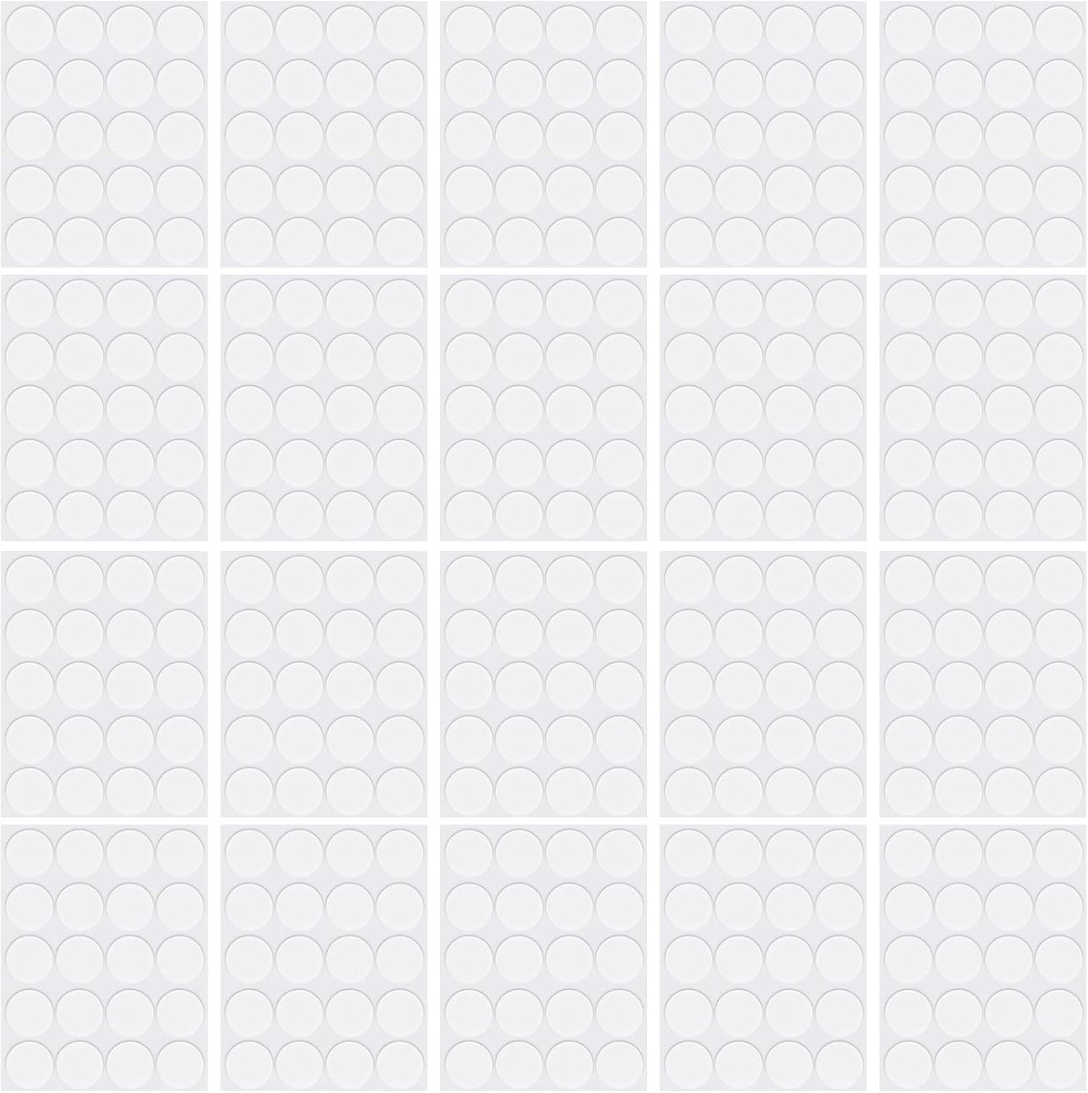 600 Stuks Kaarsenlont Stickers voor het Maken van Kaarsen, 20mm Dubbelzijdige Zelfklevende Stippen Verwijderbare Heldere Kleverige Stopverf voor Muur Hangend Klaslokaal, Kantoor, Huis