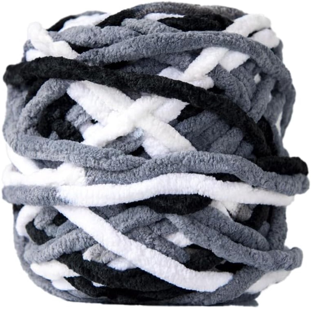 Wolgaren, 100 g, handbreigaren, haakgaren, wolgaren, handbreigaren voor breien, breien, wol, haken, breien en haken, knutselen, accessoires, dekens, zwart-wit-grijs