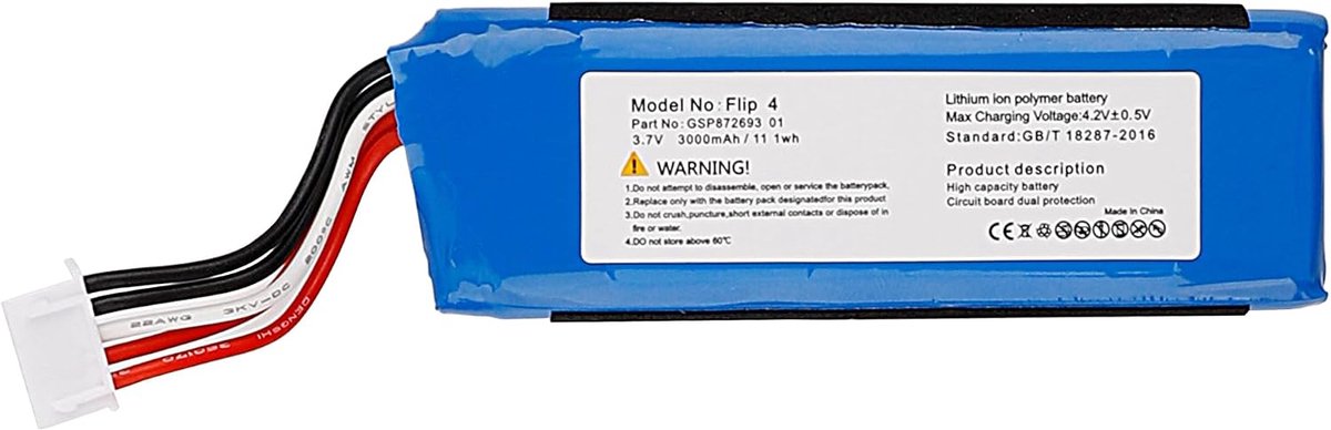 Hoge kwaliteit GSP872693 01 vervangende accu voor JBL Flip 4, Flip 4 Special Edition Bluetooth luidspreker met toolkit.