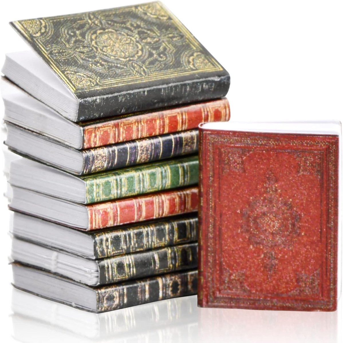 Image of 12 Stuks 1:12 Miniatuur Poppenhuis Boeken, Mini Boeken Poppenhuis Accessoires, Poppenhuis Decoratie Accessoires Voor Studiekamer Slaapkamer Bibliotheek