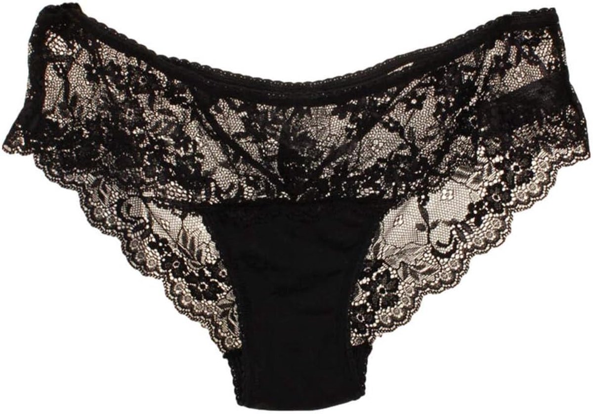 Sexy dames erotische lingerie Erotische Lingerie Vrouwen Porno See Through Lage Taille Broek Ademend Kant Verleiding Sexy Slipje Ondergoed-Dark_Blue_XXL