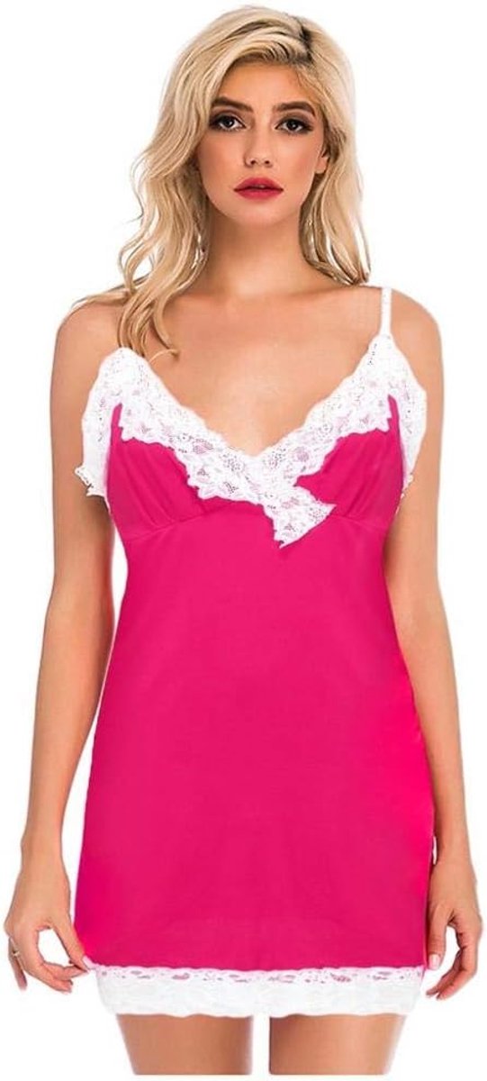 Lingerie voor Kanten Kimono Nachthemd Ondergoed Sexy Lingerie Nachtkleding Kant met String Nachtkleding JurkSexy Backless Lace Dames Nachthemd Nachtkleding V-hals Chemise Lace Lingerie Underwear-Hot_P