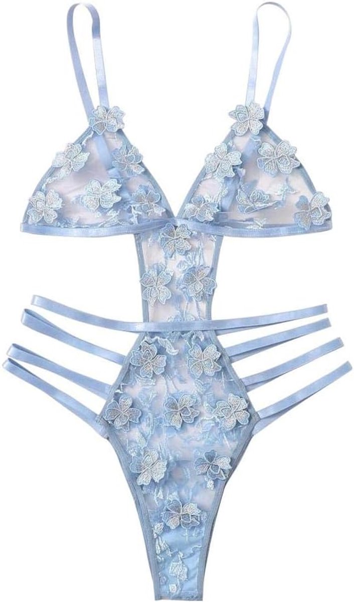 Sexy dames erotische lingerie Vrouwen Erotische Lingerie Sexy Ondergoed Borduren Nachtkleding Porno Beha G-String Kostuum See Through