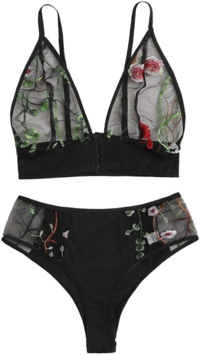 Sexy dames erotische lingerie Dames Sexy Temptation Doorzichtig ondergoed Borduurgaasondergoed