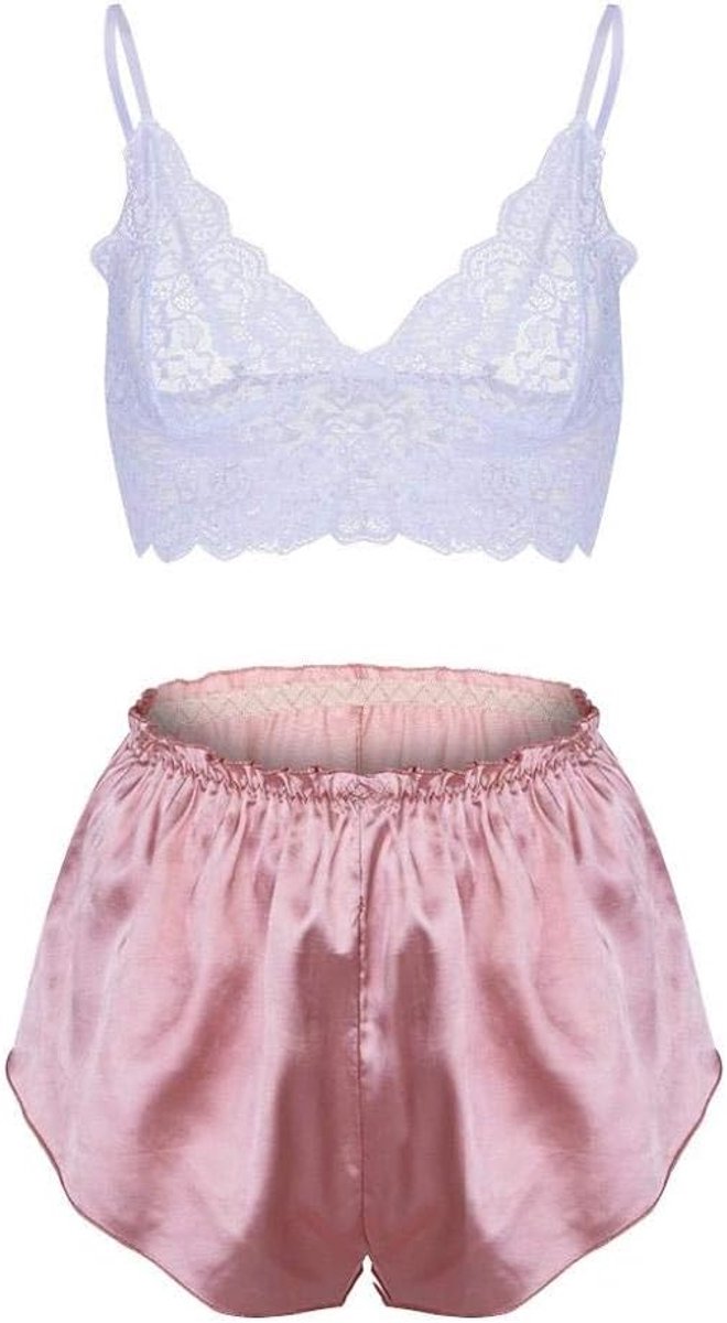 Dameskostuums Erotische Vrouwen Lingerie Porno Satijn Zijde Slips Beha Verleiding Lingerie Ondergoed Dames Sexy Nachtkleding Set