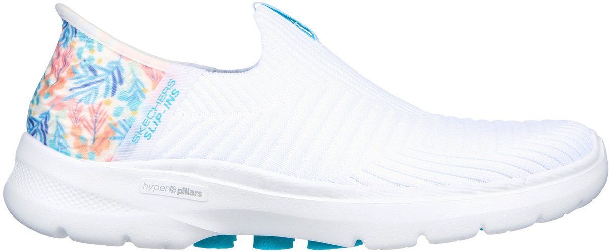 SKECHERS GO WALK 6 TROPICAL BAY Skechers Dames Sneakers Wit EU Maat 41 – Model 124626-WTQ