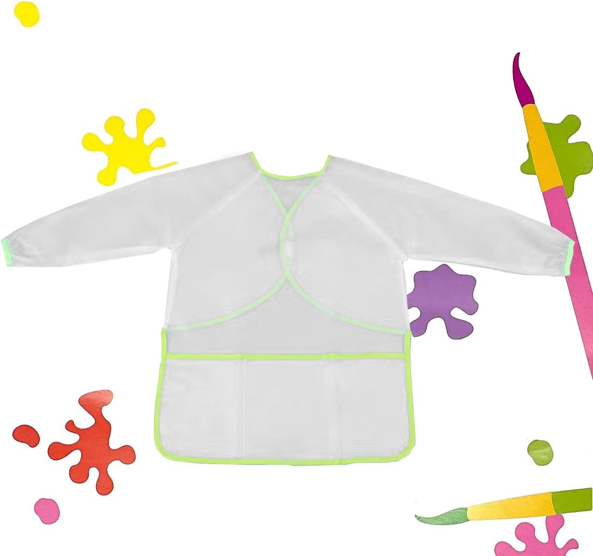 Schort voor Kinderen - Lange Mouwen - Geschikt voor Schilderen en Koken - Beschermt Kleding - ShopVlot