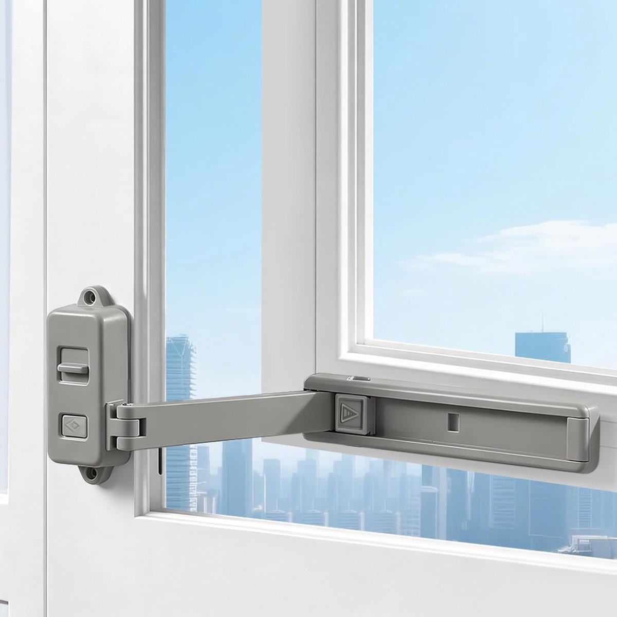 Window Limiter, Child Safety Window Lock, No Drilling (Grey, A) - ShopVlot
