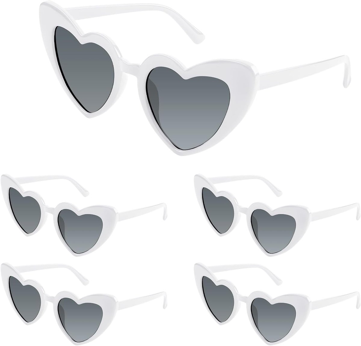 5/10/20 Pack Hart Zonnebril Bachelorette Vintage Hartvormige Bril voor Bruiloft Bruidsmeisje Party Gunst