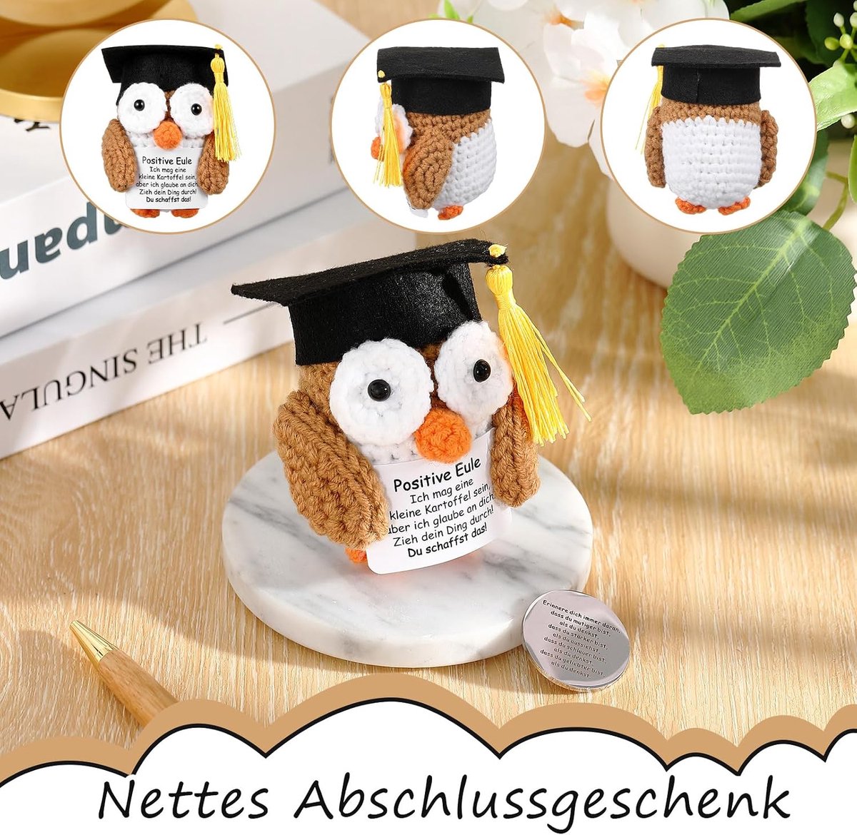 Uil pop en kleine omarming geluksbrenger je creatiefst cadeau creatieve breiwol uil pop examen geluksbrenger Pocket Hug Mutmaker opvrolijken goed beter cadeau — cadeau in Cadeau-ideeën - foto 6