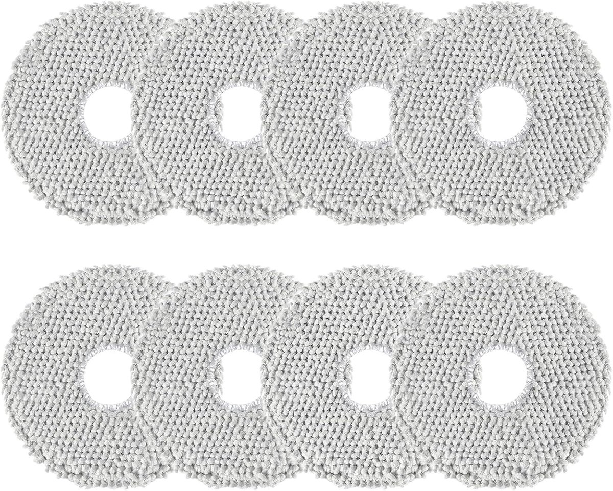 8 stuks reinigingsdoeken voor ECOVACS DEEBOT X2/T20/T20e/T50 OMNI, T30/T30C/T30S Pro/Combo Omni, voor Xiaomi X20/X10+ Plus robotstofzuigers, herbruikbaar en wasbaar vervangingsdoek