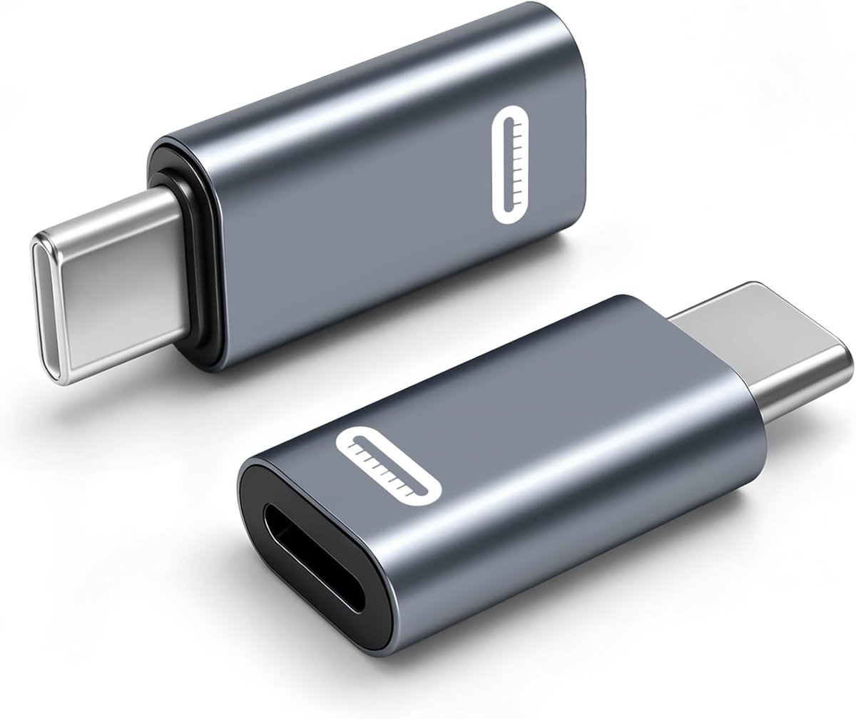 Adapter voor USB Type C naar Lightning Vrouwelijk, 3 Generaties, 2STKS, Grijs