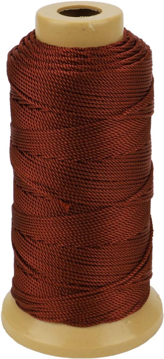 Nylon Touwkoord voor Tuinieren Markering van Doe-het-zelfprojecten Crafting Metselwerk (1,5 mm-328 voet, Bruin)
