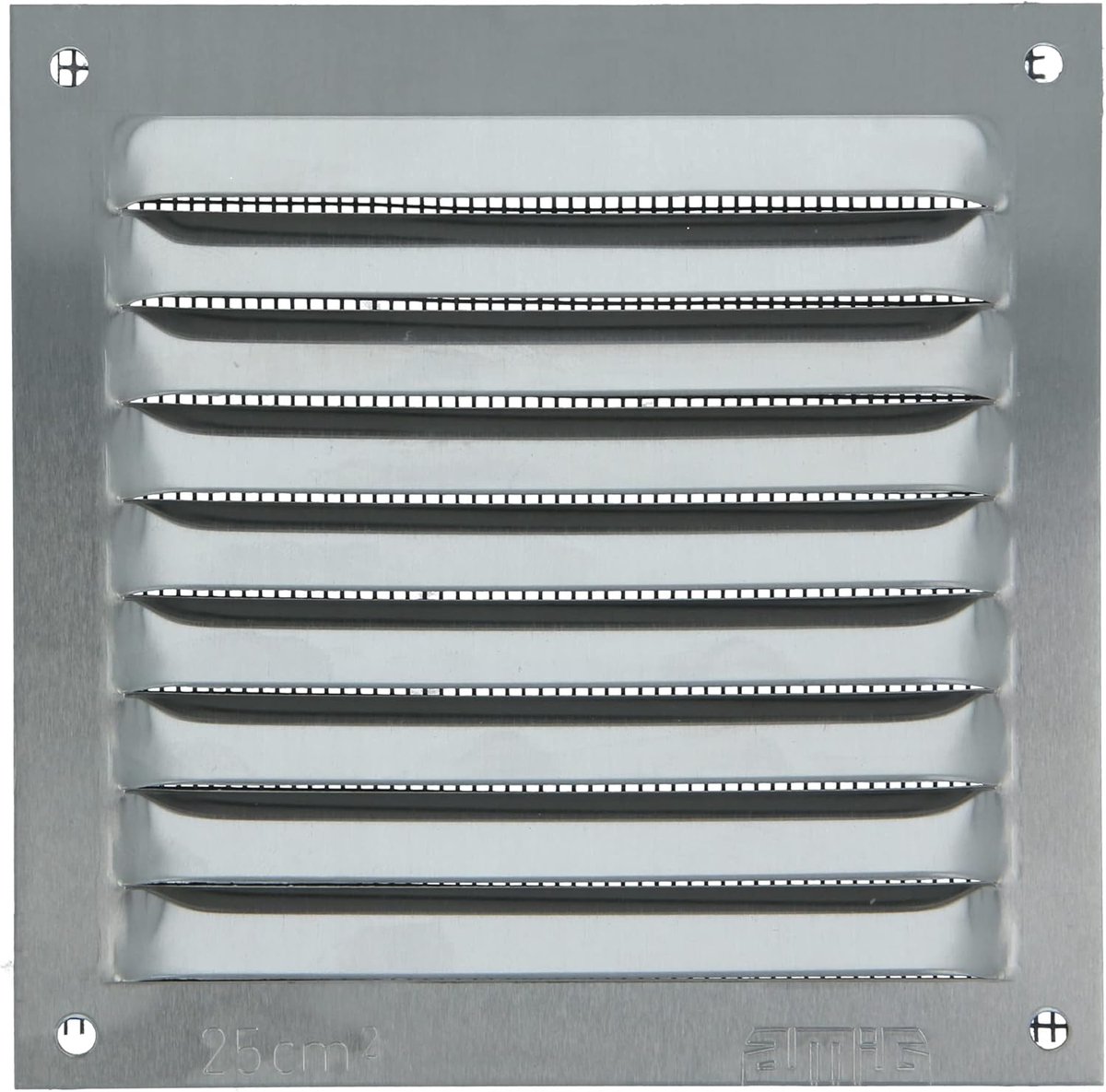 SnelShoppen - Aluminium Ventilatiegrille met Muggennet - 100x100 mm - Ideaal voor Keuken en Badkamer - Silver - Duurzaam en Efficiënt
