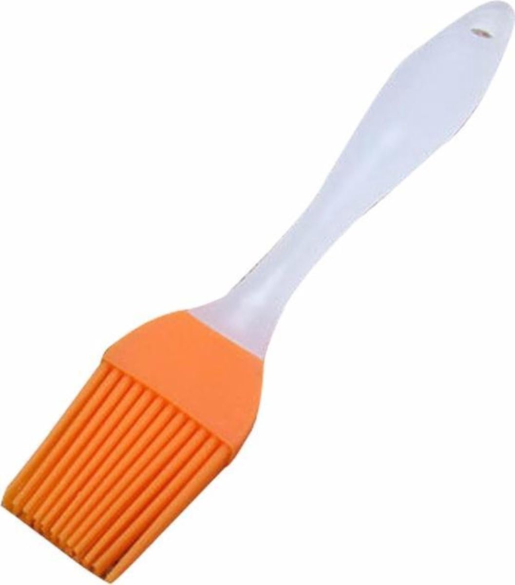 SnelShoppen - 2 x Siliconen Bakkwast - 22 cm Lang - Keuken Gereedschap voor Bakken - Ideaal voor Taarten, Desserts en Marinades - Oranje - Voordeelset