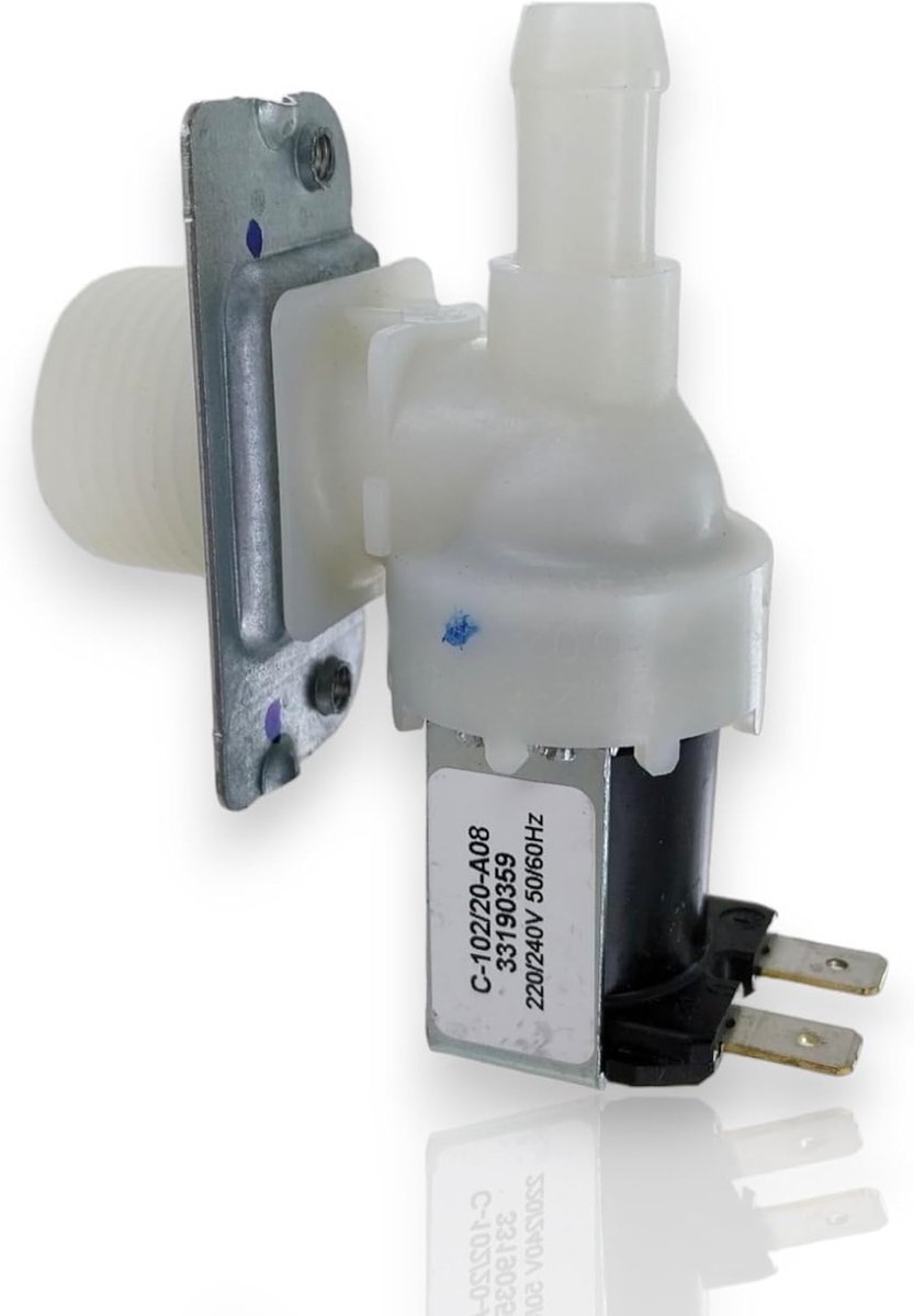 Solenoïde klep 1-gang 90 graden - 11,5 mm universeel - geschikt voor wasmachine en vaatwasser - vervangingsonderdeel - ShopVlot