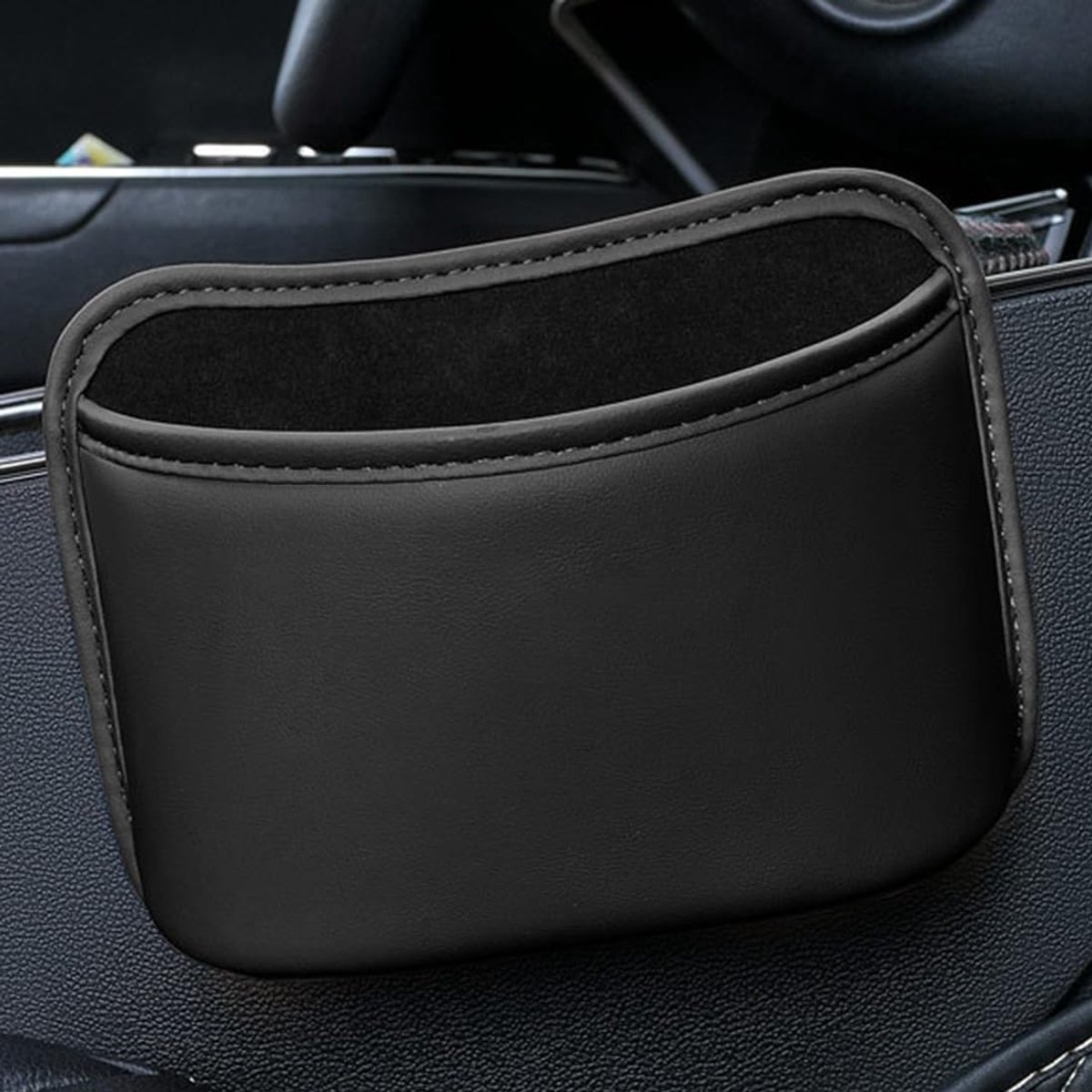 Autostoel organizer - mini leren organizer - zijvak voor autostoel - ideaal voor documenten en notities - ShopVlot