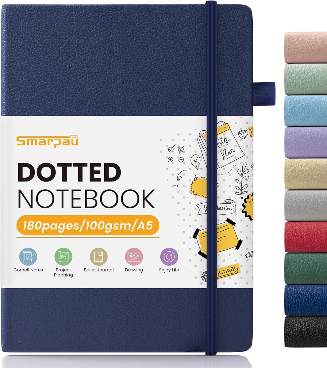 Notitieboek A5 - hardcover - gestippeld - perfect voor al je gedachten - ShopVlot