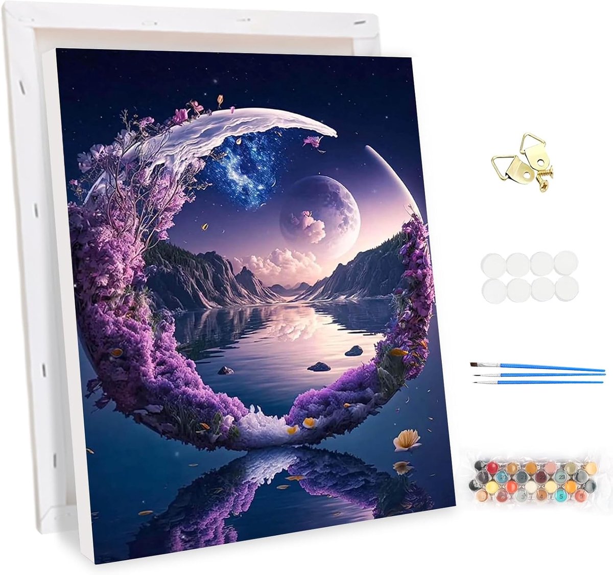 Paint by Numbers voor volwassenen 30x40cm - DIY canvas schilderkit - inclusief lijst en acrylverf - ShopVlot