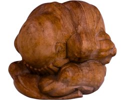 Yogiman - Orang Malu - ongeveer 15 cm - hout