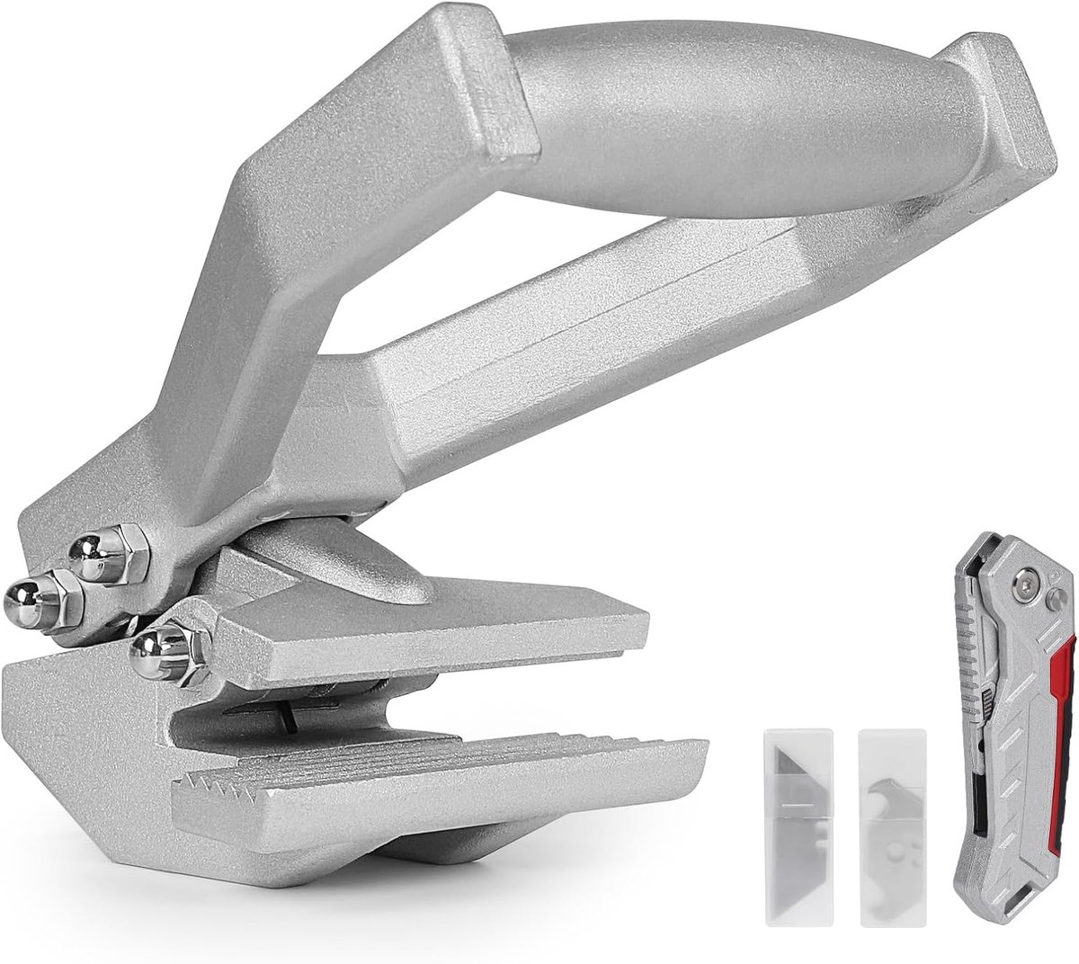 Tapijtklem voor tapijtverwijdering - Aluminium - Inclusief cuttermes en 20 reservemessen - Duurzaam en schokbestendig - ShopVlot