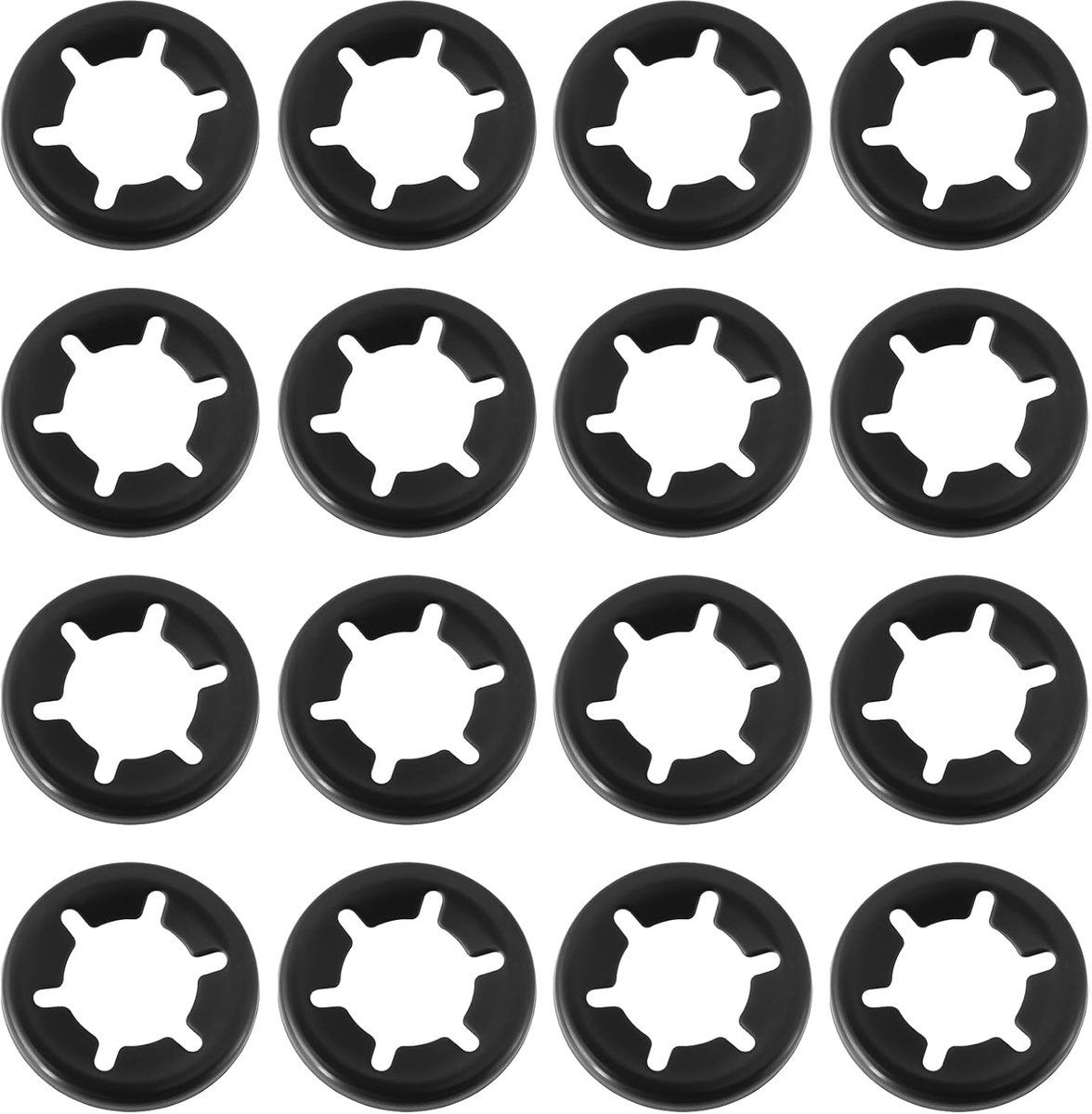100 stuks grasmaaier voorwiel behoud push on ringen compatibel met Mac Allister 10x18.5x0.4mm
