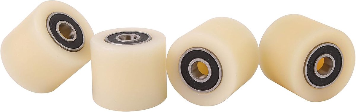 Machines Nylon wielen, 4 stuks, 35 mm diameter, machinaal bewerkt, verschillende breedtes, gemaakt in de EU, 30 mm breed, 4