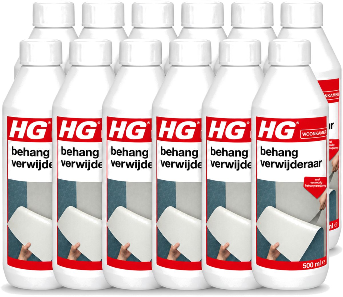 12 x HG - Behangverwijderaar - Voor Eenvoudige Behangverwijdering - 500 ml - Voordeelverpakking - 12 stuks