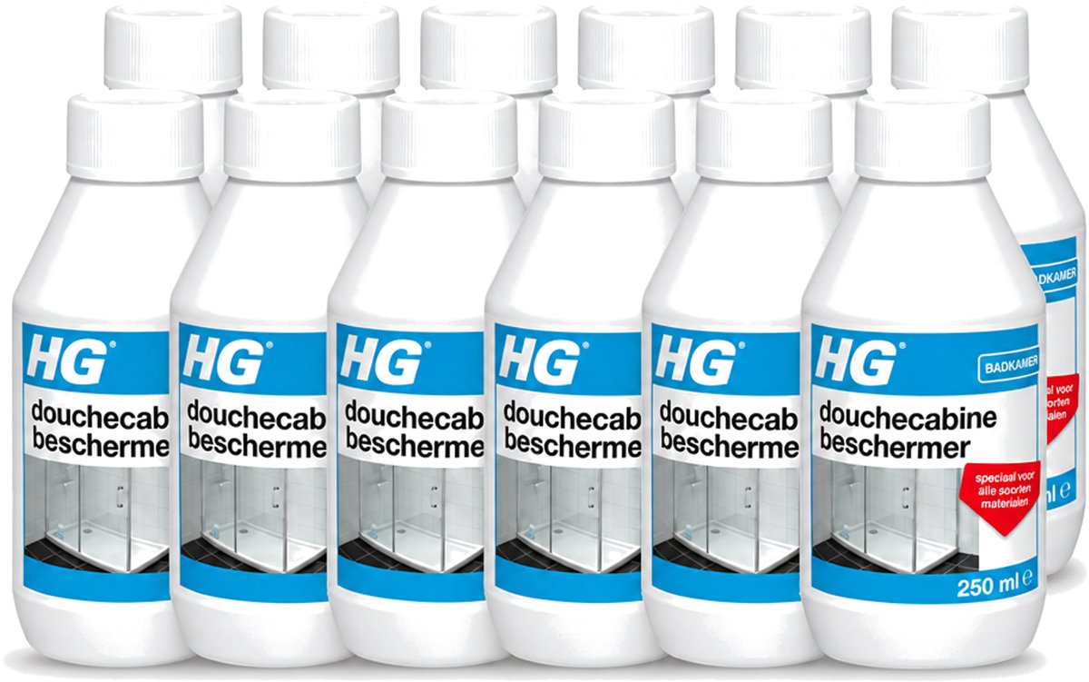 12 x HG - Badkamer - Douchecabine Beschermer - Voor Elk Materiaal - 250 ml - Voordeelverpakking - 12 stuks