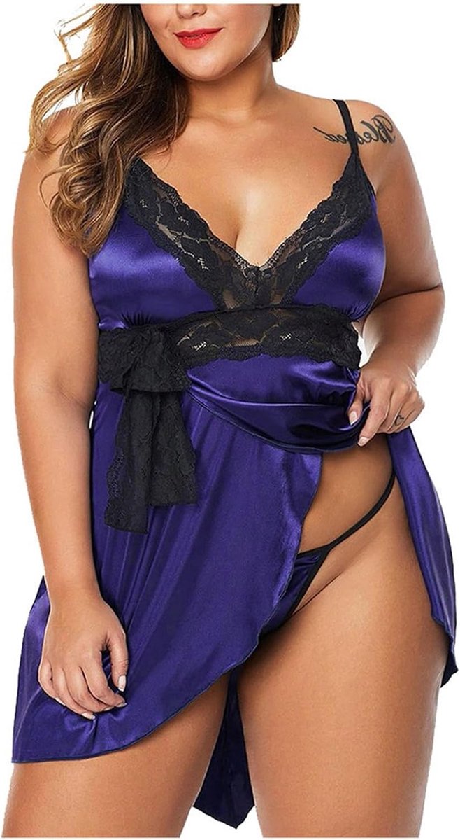 Babydoll voor dames, kant, transparant, babydoll, chic, elegant, lingerieset, nachtkleding, huwelijksreis, bruiloft, A22