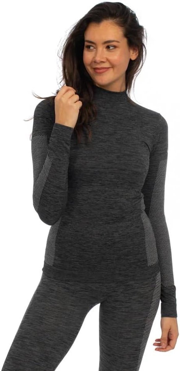 Thermo broek/shirt premium dames - Set - 2-Pack - Zwart - S - Thermokleding dames