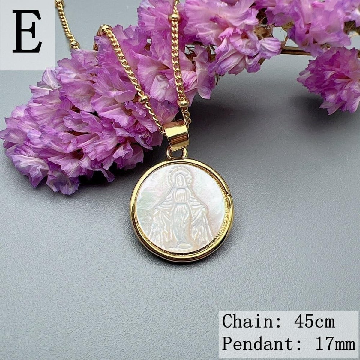 Medaille Moeder Van Parel Maagd Maria Verlossing Wonderbaarlijke Ketting,Geloof Vergulde Kuiper Ketting for Vrouwen