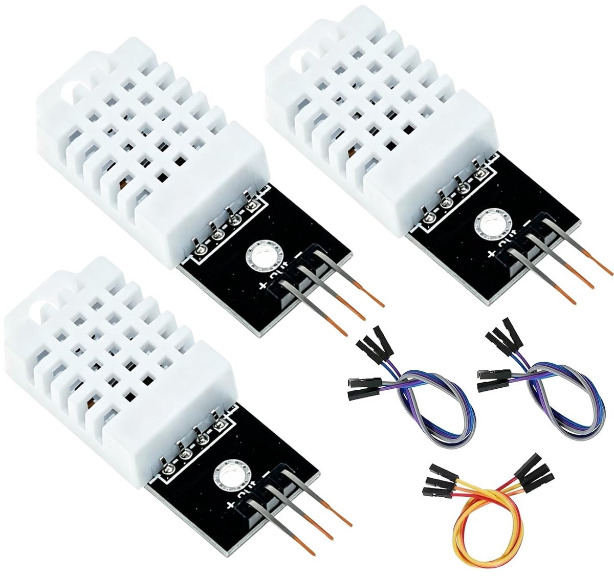 3 stuks DHT22 AM2302 temperatuurvochtigheidssensormodule met kabel