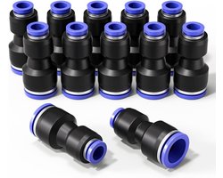 Bwintech 12pcs 6mm to 10mm Pneumatic Straight Reduction Push to Connect Adapter Quick Coupling Reducer Fittings - ShopVlot