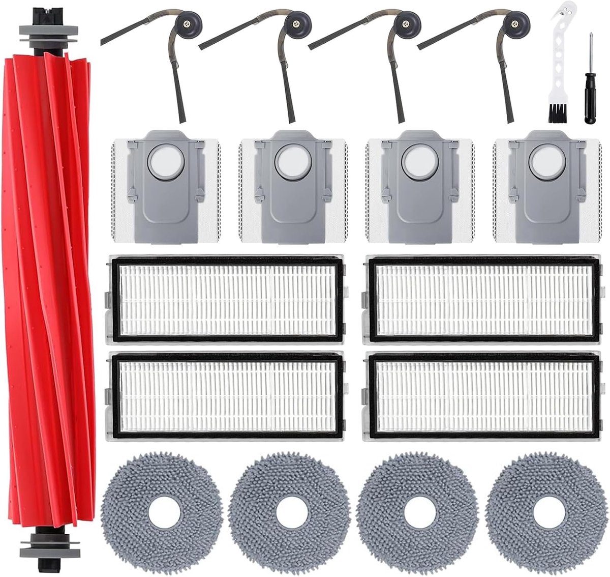 QV35A replacement kit for Roborock vacuum cleaner accessories kit of the QV 35A/QV 35S with 1 roller brush, 4 vacuum - ShopVlot