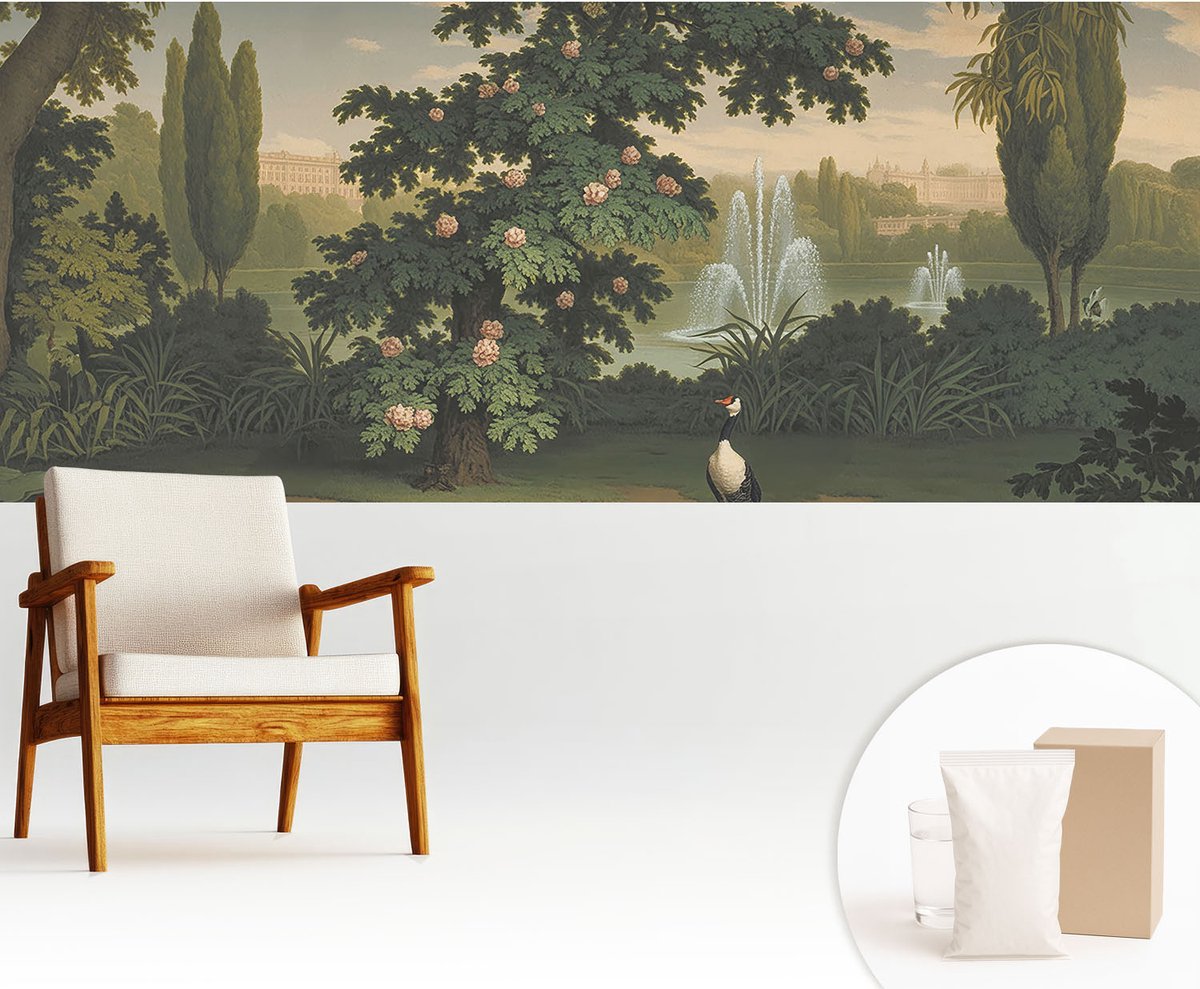 Wallfluent Fotobehang - Groente Vliesbehang - 250x104 cm - Natuurlijke Tuin Muurschildering - Slaapkamer behang Landschappen - Fotobehang Vlies - Gang behang