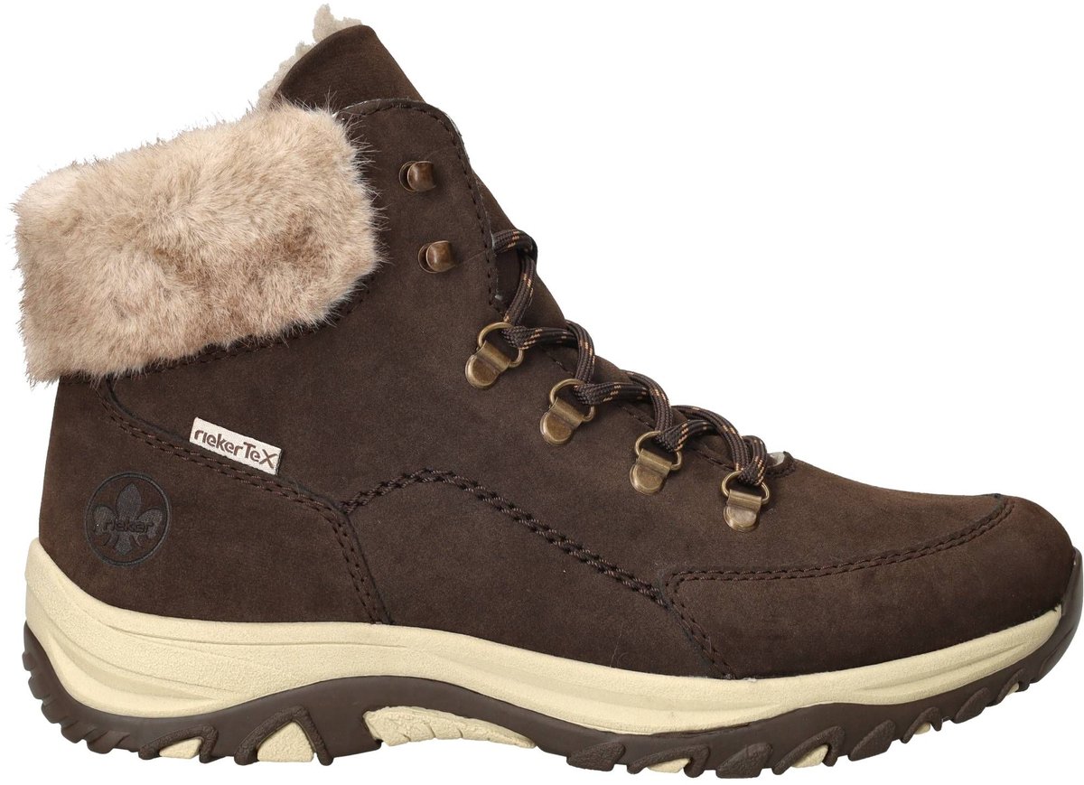 Rieker Veterboots - Dames - Bruin - Maat:38