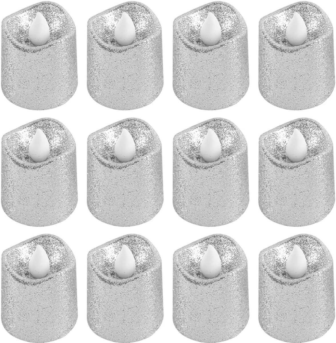 Theelichten batterij kaarsen, glitter vlamloze kaarsen, voor Home Party bruiloft Halloween kerstversiering