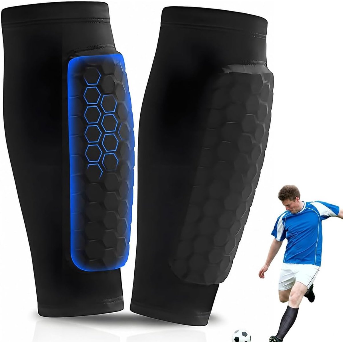 Scheenbeschermers voor kinderen, klein, ademend en schokbestendig, voor jongens en meisjes, ideaal voor voetbal, basketbal, fietsen en wandelen