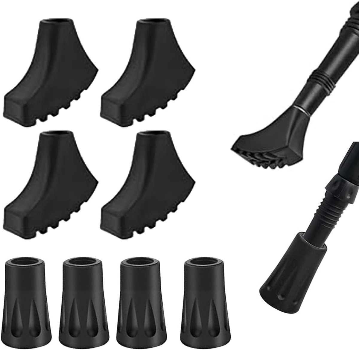 Buffers voor trekkingstokken, voor alle Nordic Walking-stokken, 8 stuks