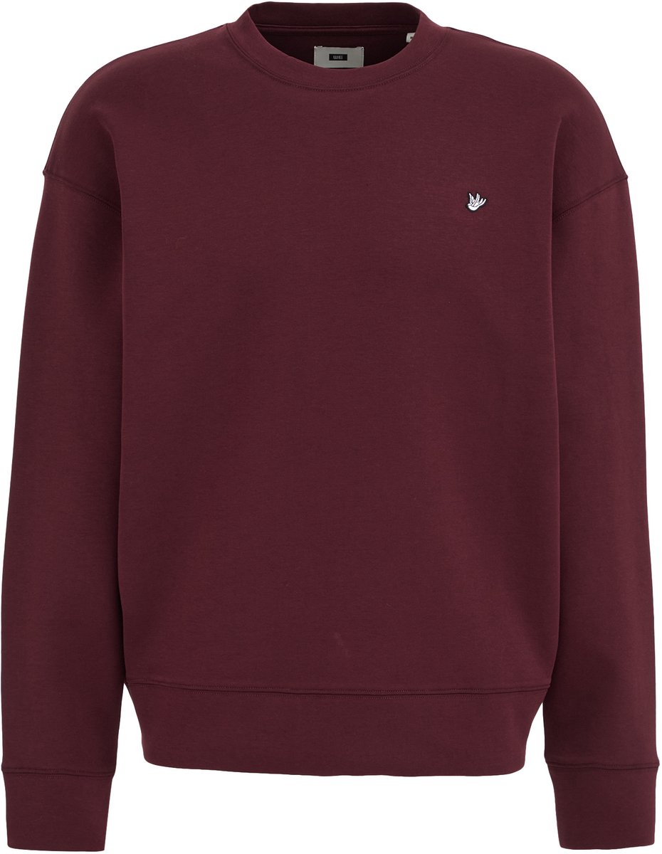 WE Fashion Heren relaxed fit sweater van interlock met embroidery