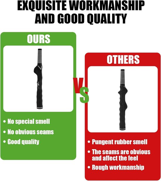 Trainingsgrip voor golf met antislip voor rechtshandigen - gegoten golfgrip voor swingtraining - oefenhulp voor mannen en vrouwen - beginners, amateurs en professionals — afbeelding 3