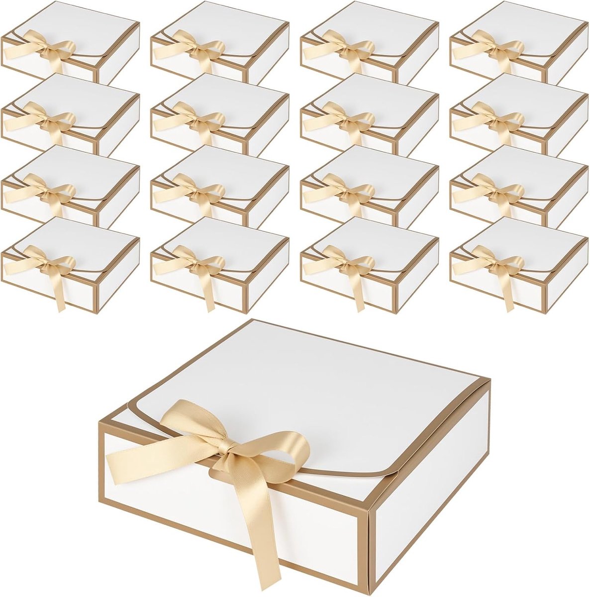 Geschenkdozen 16 stuks - met deksel - 27 x 20 x 8 cm - perfect voor feestelijke gelegenheden - ShopVlot