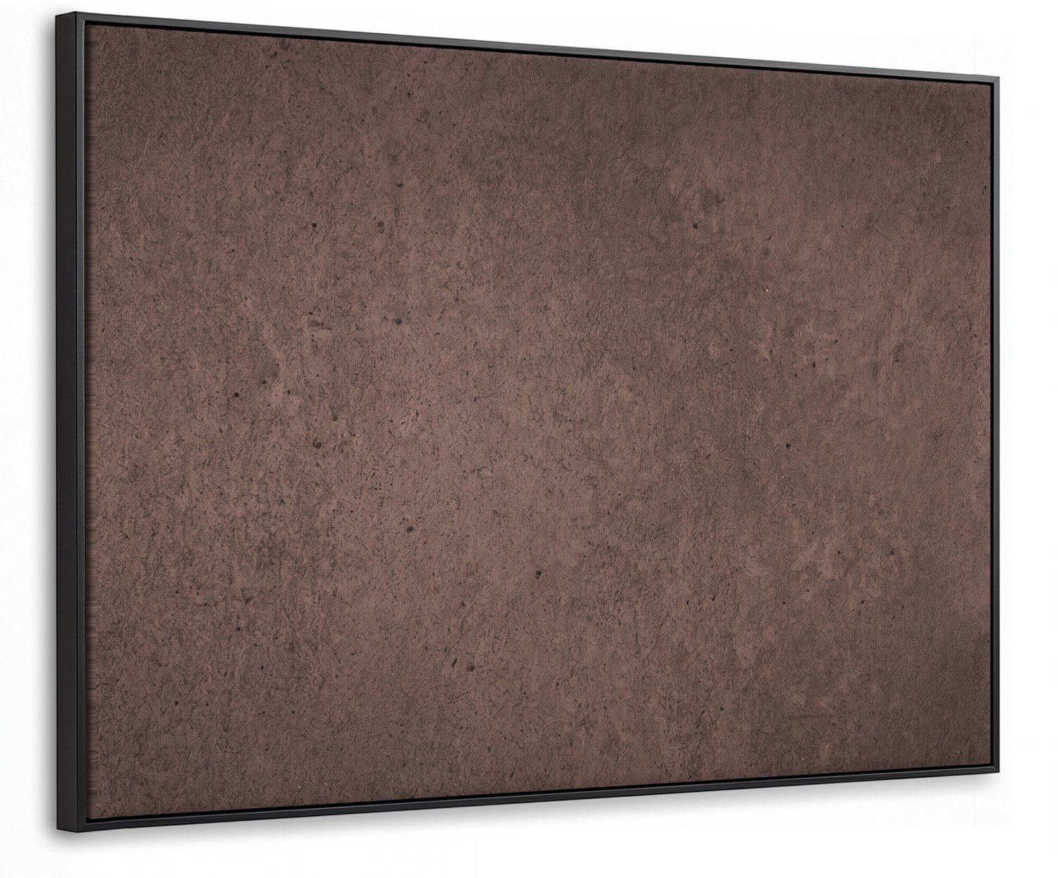 Canvas Schilderij met Baklijst 100x70cm - Textuur - Beton - Abstract - Donker - Bruin - Muurdecoratie woonkamer - Slaapkamer decoratie - Kamer accessoires - Schilderijen op canvas met lijst