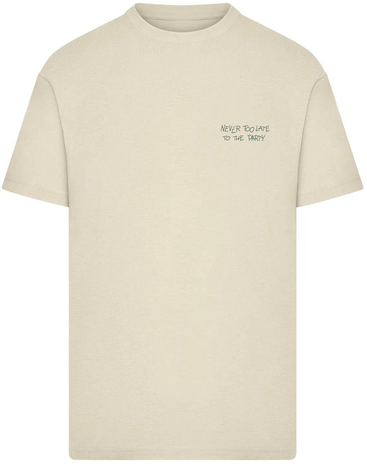 T-shirt Mister Tee Never Too Late To The Party Whitesand