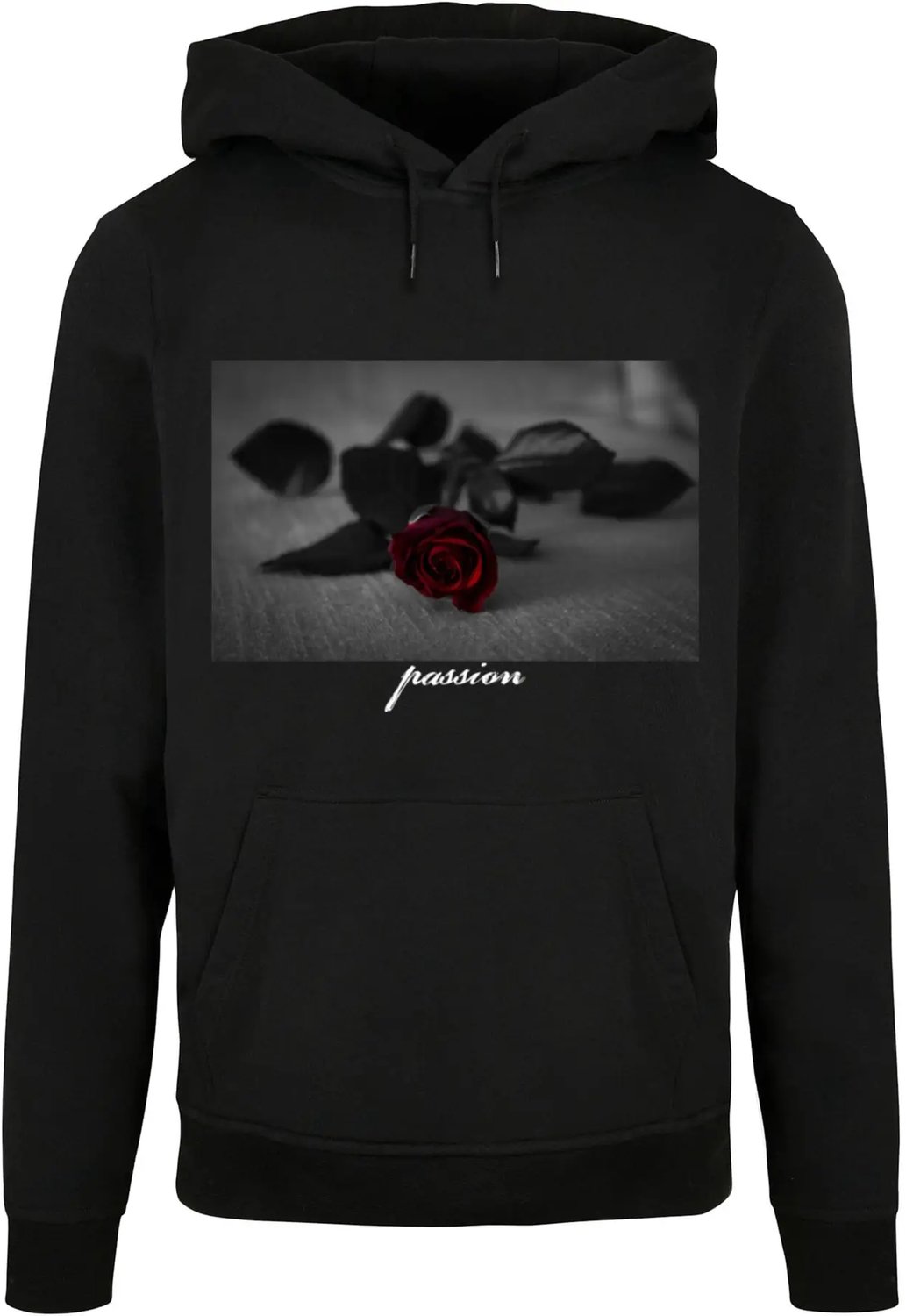 Basic sweatshirt met capuchon Mister Tee Passion Rose Zwart