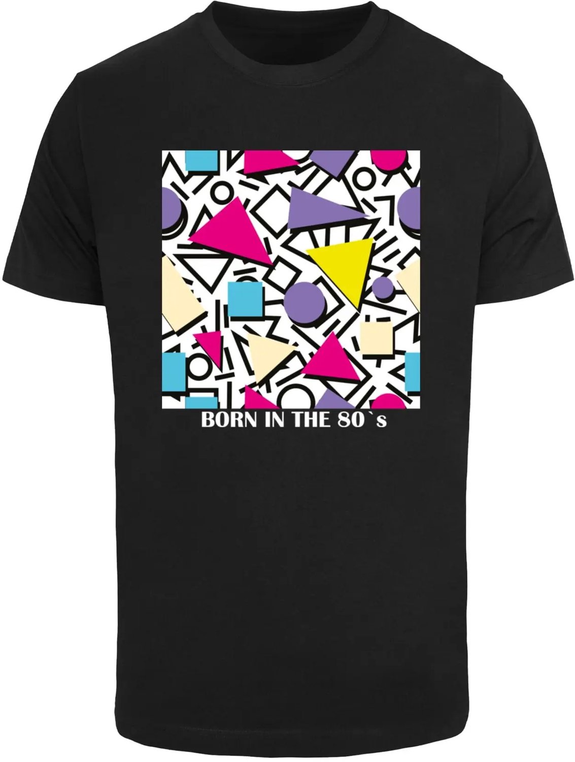 T-shirt met ronde hals Mister Tee Geometric Retro Zwart